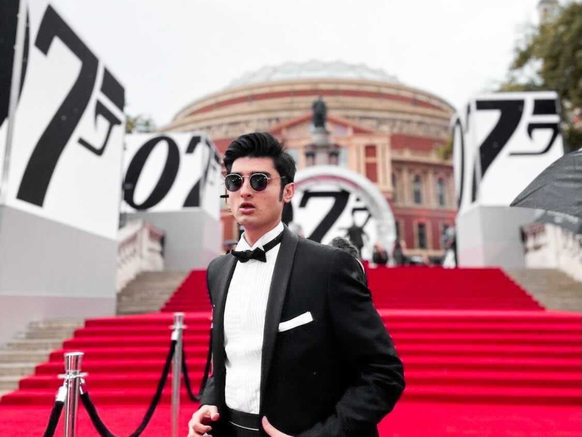 Tushar Narula on the red carpet at the 007 premiere, Royal Albert Hall, London